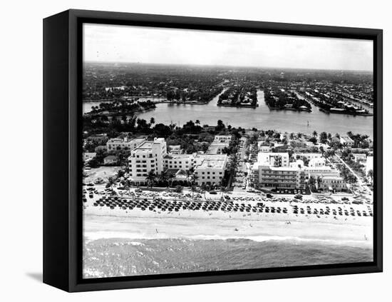 Lauderdale Beach and Islands, C.1950-null-Framed Premier Image Canvas