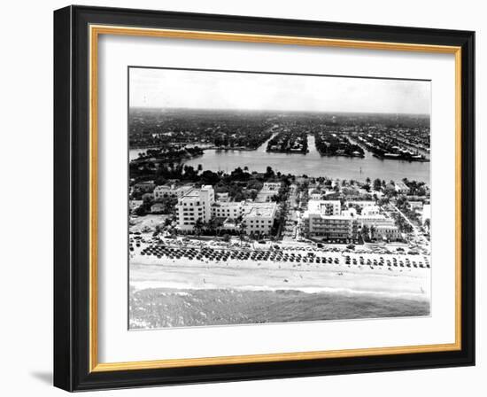 Lauderdale Beach and Islands, C.1950-null-Framed Photographic Print