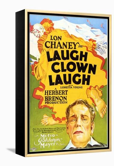 Laugh, Clown, Laugh, 1928-null-Framed Stretched Canvas