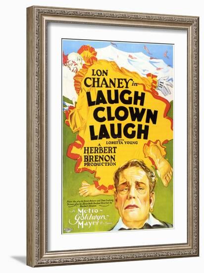 Laugh, Clown, Laugh, 1928-null-Framed Art Print