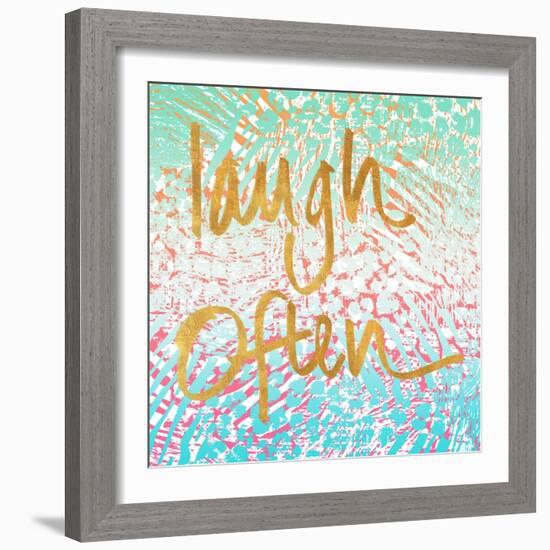 Laugh Often Neon-Nicholas Biscardi-Framed Art Print