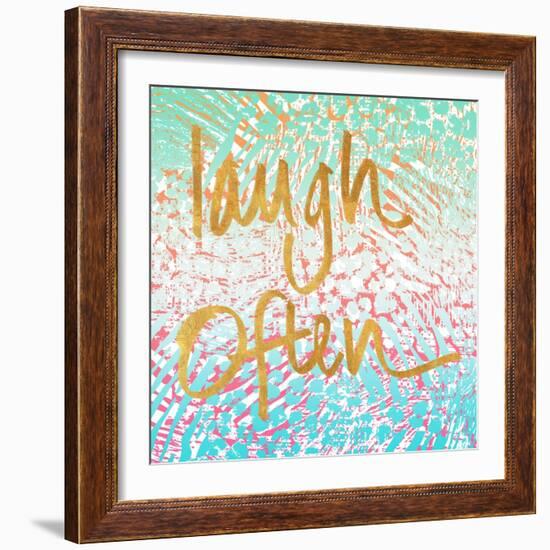 Laugh Often Neon-Nicholas Biscardi-Framed Art Print