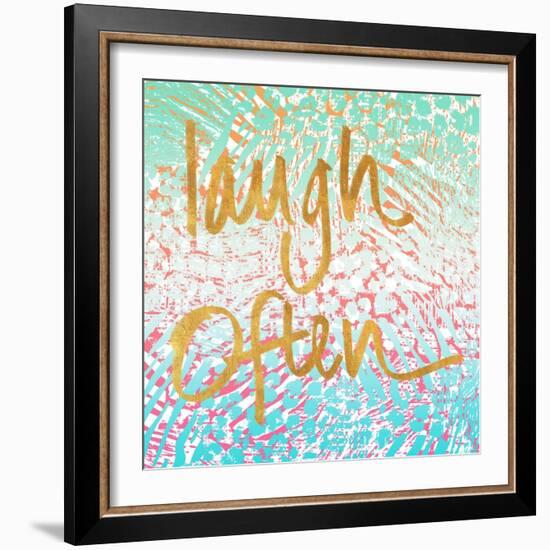 Laugh Often Neon-Nicholas Biscardi-Framed Art Print