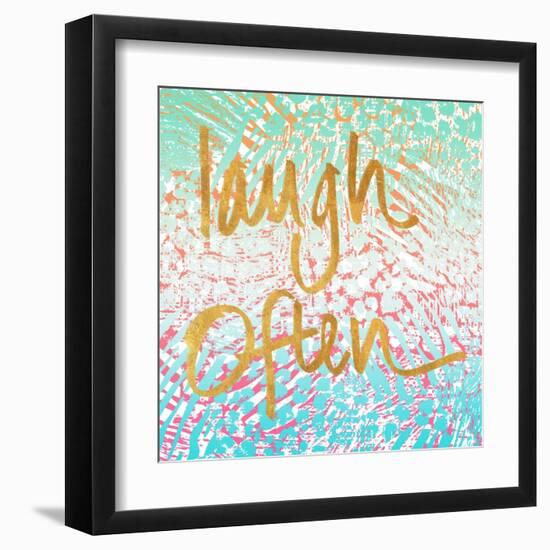 Laugh Often Neon-Nicholas Biscardi-Framed Art Print