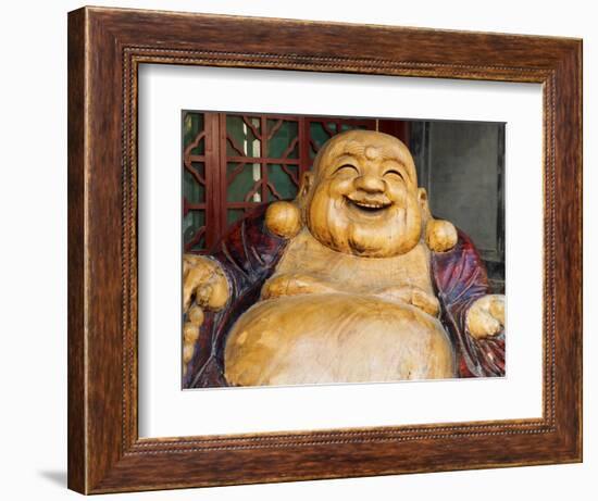 Laughing Buddha, Tanzhe Temple, Beijing, China, Asia-Jochen Schlenker-Framed Photographic Print