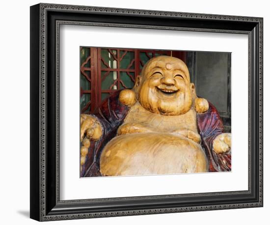 Laughing Buddha, Tanzhe Temple, Beijing, China, Asia-Jochen Schlenker-Framed Photographic Print