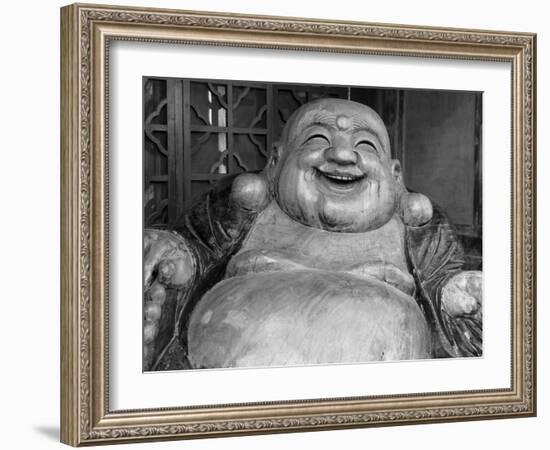 Laughing Buddha, Tanzhe Temple, Beijing, China, Asia-Jochen Schlenker-Framed Photographic Print