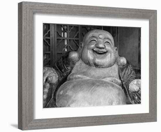 Laughing Buddha, Tanzhe Temple, Beijing, China, Asia-Jochen Schlenker-Framed Photographic Print