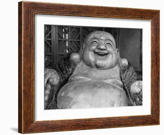 Laughing Buddha, Tanzhe Temple, Beijing, China, Asia-Jochen Schlenker-Framed Photographic Print