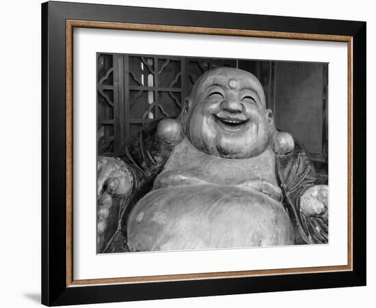 Laughing Buddha, Tanzhe Temple, Beijing, China, Asia-Jochen Schlenker-Framed Photographic Print