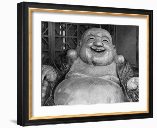 Laughing Buddha, Tanzhe Temple, Beijing, China, Asia-Jochen Schlenker-Framed Photographic Print