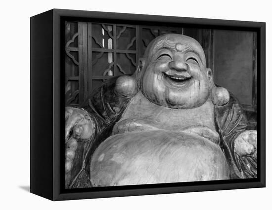 Laughing Buddha, Tanzhe Temple, Beijing, China, Asia-Jochen Schlenker-Framed Premier Image Canvas