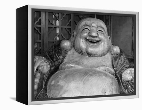 Laughing Buddha, Tanzhe Temple, Beijing, China, Asia-Jochen Schlenker-Framed Premier Image Canvas