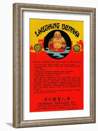 Laughing Buddha-Curt Teich & Company-Framed Art Print