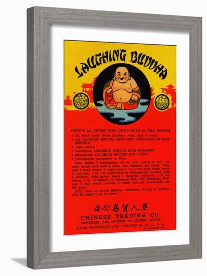 Laughing Buddha-Curt Teich & Company-Framed Art Print