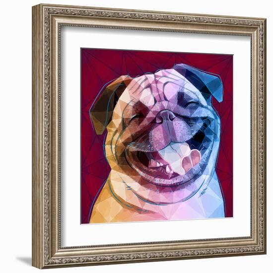 Laughing Dog-Enrico Varrasso-Framed Art Print