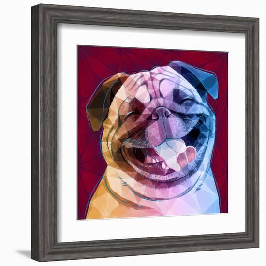 Laughing Dog-Enrico Varrasso-Framed Art Print