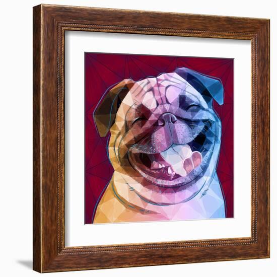 Laughing Dog-Enrico Varrasso-Framed Art Print