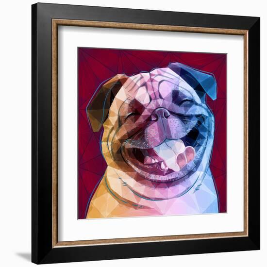 Laughing Dog-Enrico Varrasso-Framed Art Print