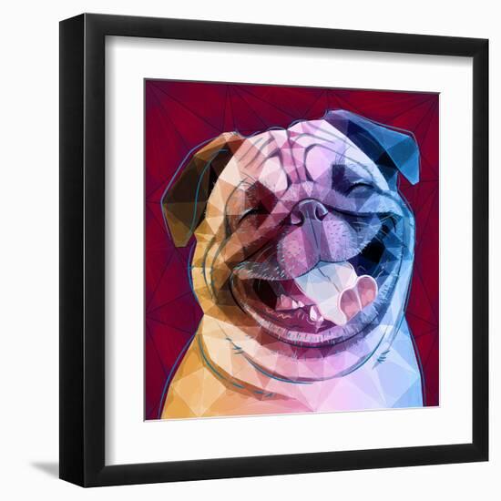 Laughing Dog-Enrico Varrasso-Framed Art Print