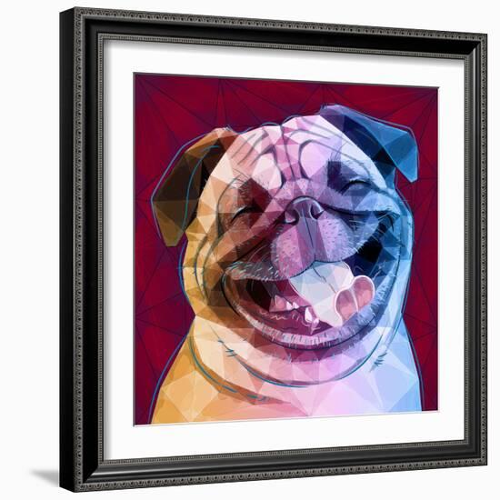 Laughing Dog-Enrico Varrasso-Framed Premium Giclee Print