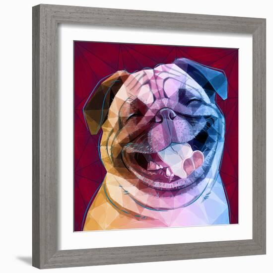 Laughing Dog-Enrico Varrasso-Framed Art Print