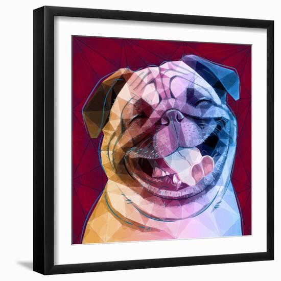 Laughing Dog-Enrico Varrasso-Framed Art Print