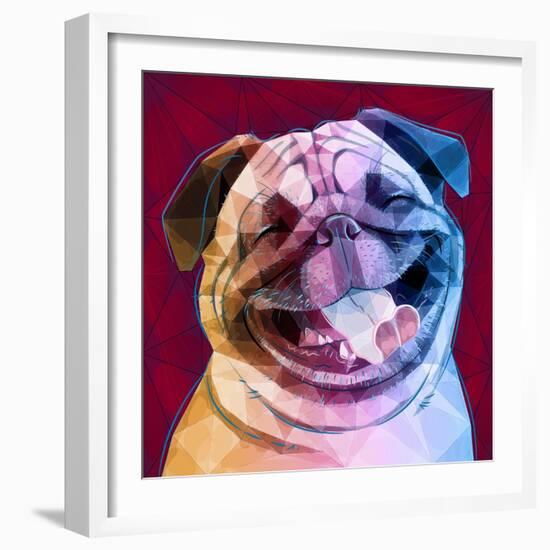 Laughing Dog-Enrico Varrasso-Framed Art Print