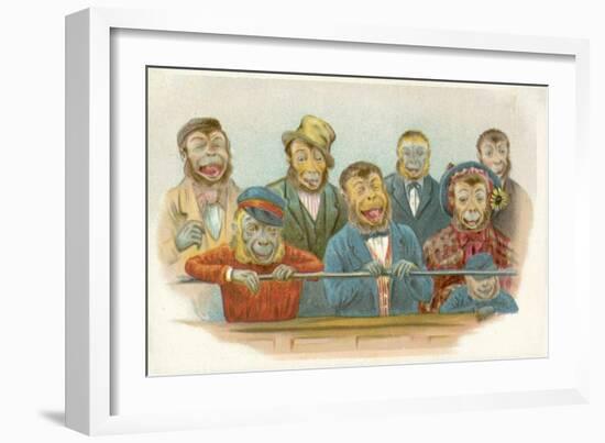 Laughing Monkeys-null-Framed Giclee Print