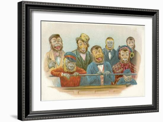 Laughing Monkeys-null-Framed Giclee Print