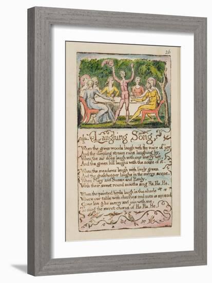 Laughing Song', Plate 26 from 'Songs of Innocence and of Experience' [Bentley 15] C.1789-94-William Blake-Framed Giclee Print