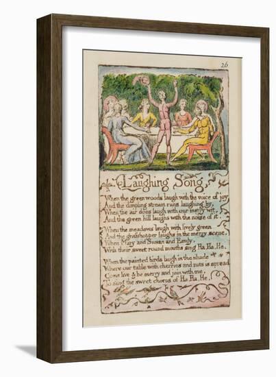 Laughing Song', Plate 26 from 'Songs of Innocence and of Experience' [Bentley 15] C.1789-94-William Blake-Framed Giclee Print