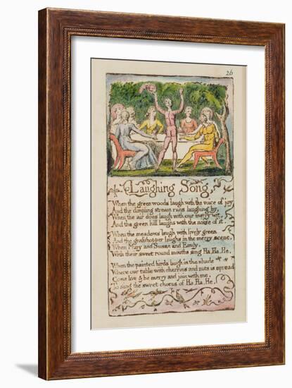 Laughing Song', Plate 26 from 'Songs of Innocence and of Experience' [Bentley 15] C.1789-94-William Blake-Framed Giclee Print