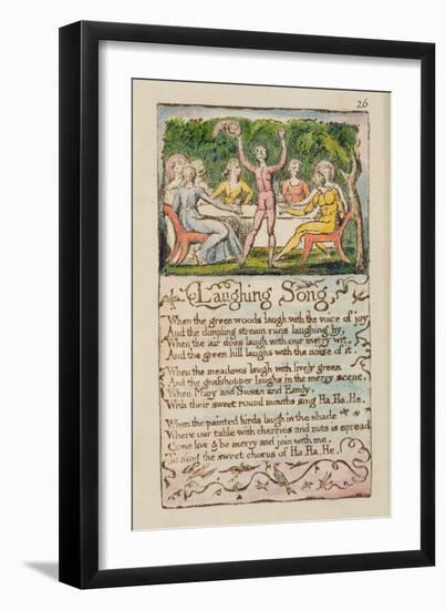 Laughing Song', Plate 26 from 'Songs of Innocence and of Experience' [Bentley 15] C.1789-94-William Blake-Framed Giclee Print