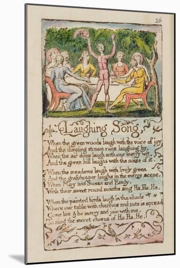 Laughing Song', Plate 26 from 'Songs of Innocence and of Experience' [Bentley 15] C.1789-94-William Blake-Mounted Giclee Print