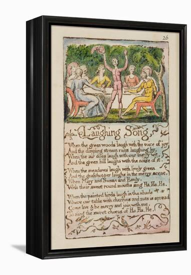 Laughing Song', Plate 26 from 'Songs of Innocence and of Experience' [Bentley 15] C.1789-94-William Blake-Framed Premier Image Canvas