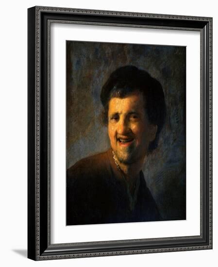 Laughing Young Man-Rembrandt van Rijn-Framed Giclee Print