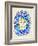 Laughs in Flowers ? Blue and Gold Palette-Cat Coquillette-Framed Art Print