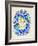 Laughs in Flowers ? Blue and Gold Palette-Cat Coquillette-Framed Art Print