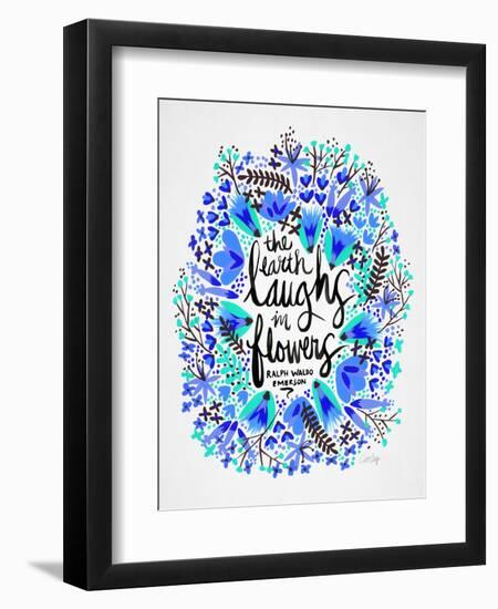 Laughs in Flowers ? Blue Palette-Cat Coquillette-Framed Premium Giclee Print