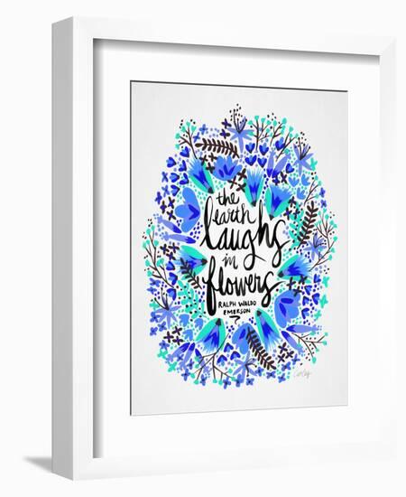 Laughs in Flowers ? Blue Palette-Cat Coquillette-Framed Premium Giclee Print