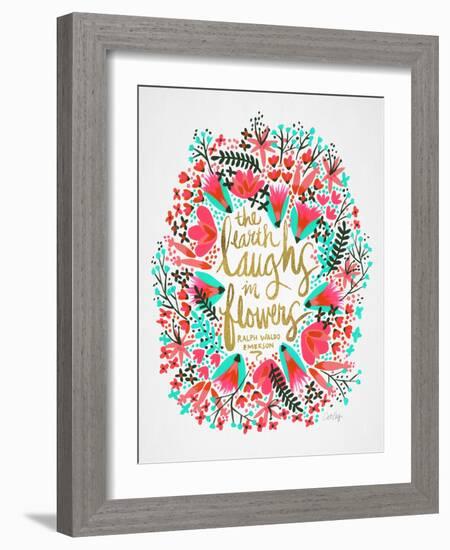 Laughs in Flowers - Pink Palette-Cat Coquillette-Framed Art Print