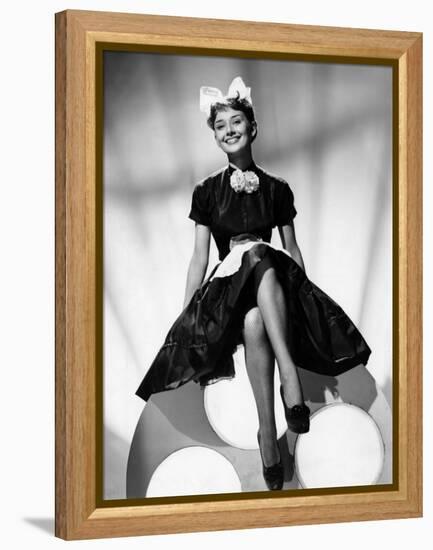 Laughter in Paradise, Audrey Hepburn, 1951-null-Framed Stretched Canvas