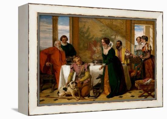 Launce's Substitute for Proteus' Dog, 1849 (Oil on Canvas)-Augustus Leopold Egg-Framed Premier Image Canvas