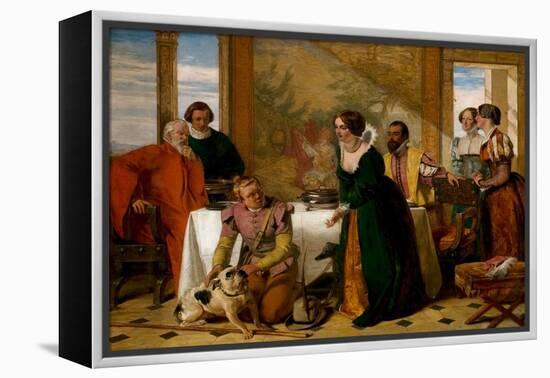 Launce's Substitute for Proteus' Dog, 1849 (Oil on Canvas)-Augustus Leopold Egg-Framed Premier Image Canvas