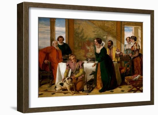 Launce's Substitute for Proteus' Dog, 1849 (Oil on Canvas)-Augustus Leopold Egg-Framed Giclee Print