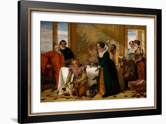 Launce's Substitute for Proteus' Dog, 1849 (Oil on Canvas)-Augustus Leopold Egg-Framed Giclee Print