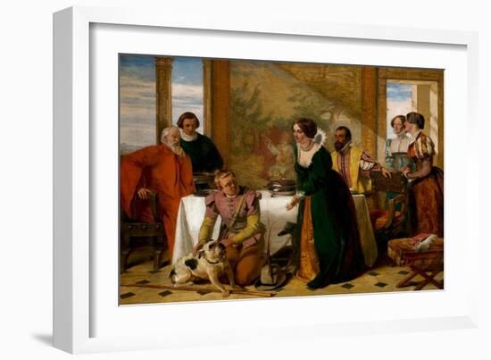 Launce's Substitute for Proteus' Dog, 1849 (Oil on Canvas)-Augustus Leopold Egg-Framed Giclee Print