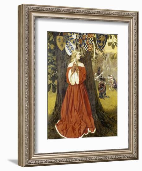 Launcelot Slays Sir Tarquin and Rescues the Fair Lady and the Knights in Captivity, 1954-1955-Richard Bernhardt Louis-Framed Giclee Print