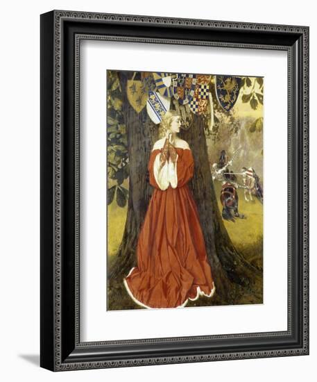 Launcelot Slays Sir Tarquin and Rescues the Fair Lady and the Knights in Captivity, 1954-1955-Richard Bernhardt Louis-Framed Giclee Print